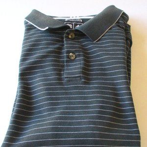 Adidas Climalite Men's Short Sleeve Black & White Striped Shirt Size Large